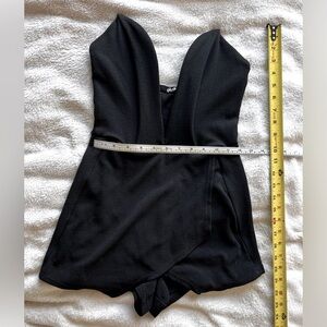 Black skort romper dress